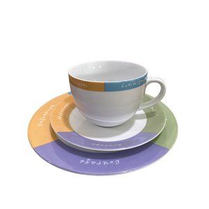 Vintage 1990s Mary Kate Inspirational Words to Live by Dish Set
